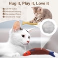 thumbnail image 6 of Uxcell Bite Resistant Catnip Playing, Durable and Interesting, Simulated Fish Cat Teeth Chew Playing Catnip Filled (Orange Blue, 2 Pcs), Intended for Bedroom / Balcony (23 x 3.8cm), 6 of 7