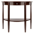 thumbnail image 3 of Winsome Concord Half Moon Console Table, Drawer & Shelf, Walnut Finish, 3 of 9