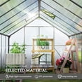 thumbnail image 4 of Outsunny Aluminum Greenhouse Polycarbonate Greenhouse with Rain Gutter, 4 of 10