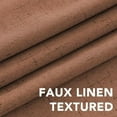 thumbnail image 3 of Linen Blackout Curtains 63 Inches Long 100% Blackout Thermal Insulated Textured Linen Look Curtain Draperies Anti-Rust Grommet, Energy Saving with White Liner, 2 Panels, Washed Spice, 3 of 6