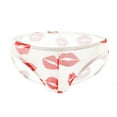 thumbnail image 2 of Fridja Slips Courts pour Hommes Lèvres Rouges Charmants Confortables Slips Épicés Taille Basse Gaze Transparente sous-Vêtements Fins Large Ceinture Multipack, 2 of 4