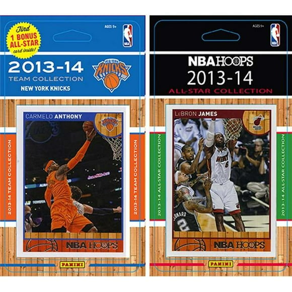 NBA New York Knicks Licensed 2013-14 Hoops Team Set Plus 2013-24 Hoops All-Star Set