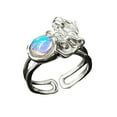 thumbnail image 2 of Neinkie Couple Ring Adjustable Shiny Beautifully All Match Fine Workmanship Dress Up Wear Resistant Exquisite Bright Luster Ring for Daily Wear, 2 of 7