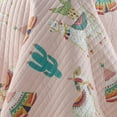 thumbnail image 5 of Levtex Home - Lima Llama Quilt Set - Full/Queen Quilt (88x92in.)+ Two Standard Pillow Shams (26x20in.) - Lots of Llamas in White, Taupe, Orange, Green, Burgandy, Pink - Reversible - Cotton, 5 of 5