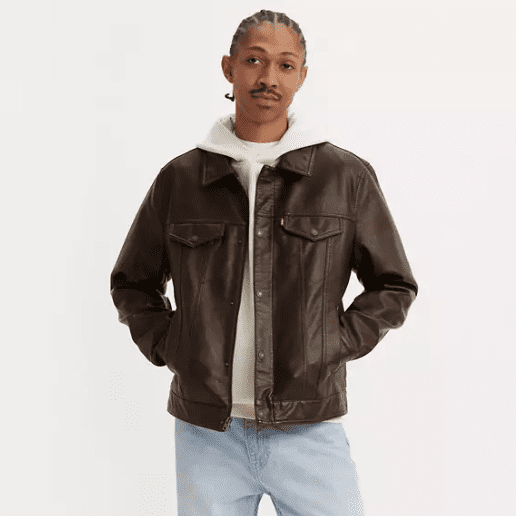 Superdry Seventies Leather Jacket, Black - Walmart.com