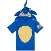 SEGA Boys Sonic The Hedgehog Shirt - Sonic Hooded Costume Tee - Official T-Shirt Royal Sonic, XX-Large