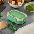 thumbnail image 4 of CNKOO Lunch Box with 3 Compartments Easy to Clean Lunch Box 3-compartment Bento Lunch Box Set Leak Proof Microwave/dishwasher, 4 of 5
