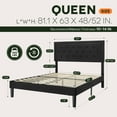 thumbnail image 5 of Amolife Full Bed Frame with Adjustable Headboard, Fabric Upholstered Platform Bed, No Box Spring Required, Black, 5 of 8