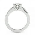 thumbnail image 3 of Pompeii VS 1 1/4Ct Moissanite & Lab Grown Diamond Engagement Twist Ring in 10k Gold, 3 of 6
