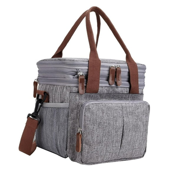 Bolsa de almuerzo con aislamiento Bolsa de reutilizable para mujeres Hombres Enfriador térmico Bolsa de enfriamiento para el