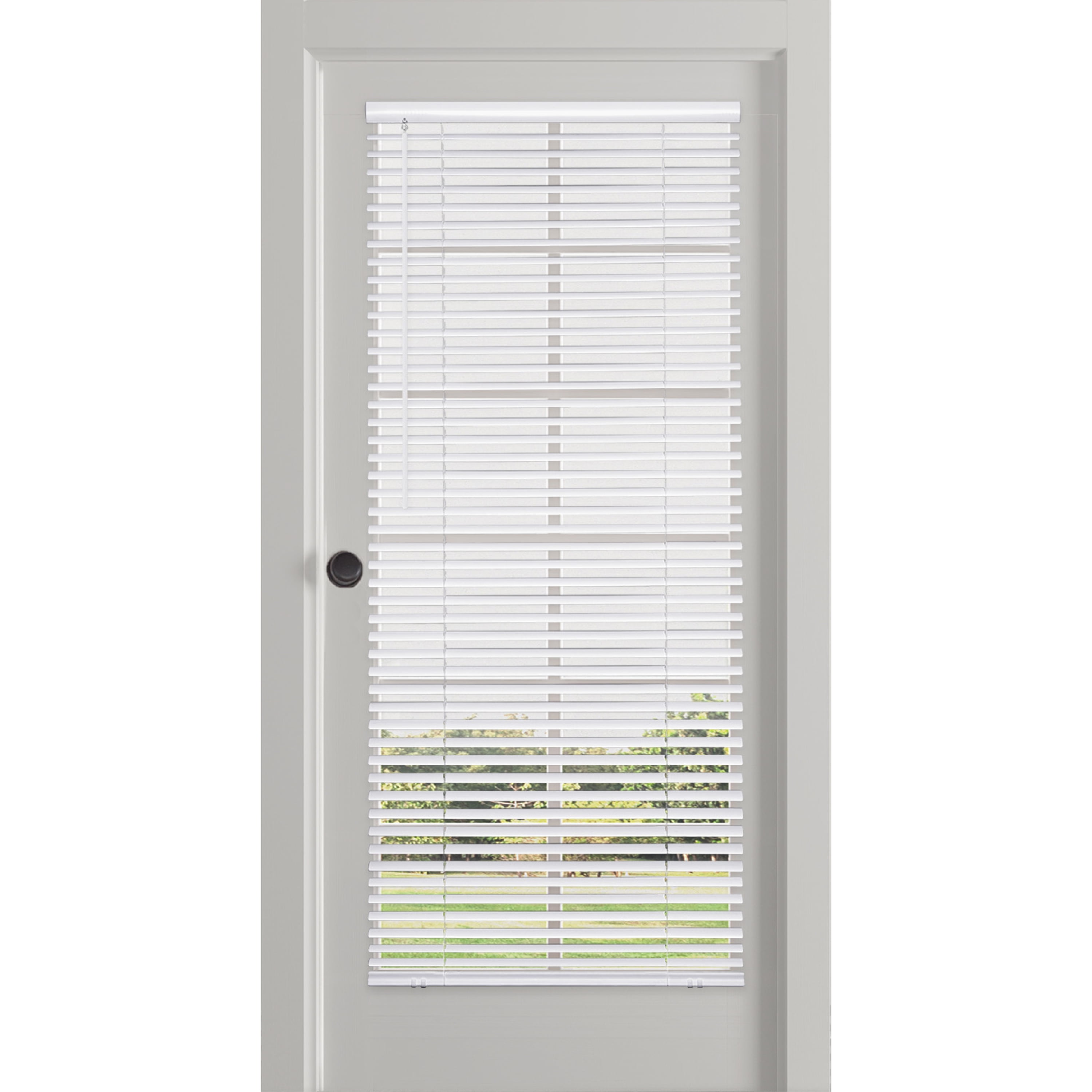 Regal Living Cordless Room Darkening Magnetic Mini Blinds, White, 25 in. W x 72 in. L