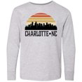 thumbnail image 3 of Inktastic Charlotte North Carolina Skyline Long Sleeve Youth T-Shirt, 3 of 5