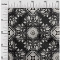 thumbnail image 2 of oneOone Georgette Viscose Black Fabric Asian Block Tile Sewing Material Print Fabric By The Yard 42 Inch Wide, 2 of 4