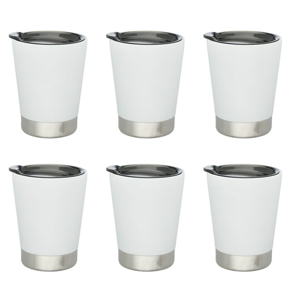 12 oz. Itsy Vacuum Insulated Travel Mugs - 6 Pack - White