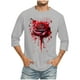 thumbnail image 1 of Blusas y camisas de manga larga y cuello redondo para hombre, blusas casuales de moda con cuello redondo y manga corta, blusas de poliéster para hombre, 1 of 4