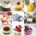 thumbnail image 3 of Small Aluminum Round Cheesecake Pans, Mini Chiffon Cake Baking Pan Performance Pan Non Stick Cake Mold Removable Bottom (Set of 5), 3 of 6