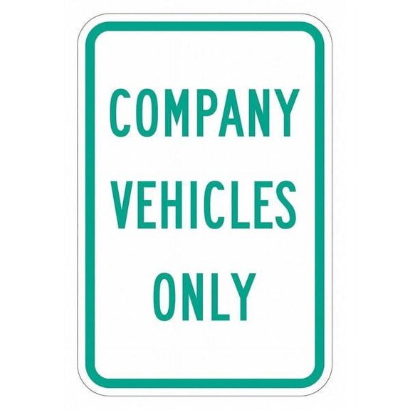 Lyle Company Vehicles Parking Sign,18" x 12, T1-5298-EG_12x18 T1-5298-EG_12x18