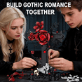 thumbnail image 5 of Gothic Red Rose Cross  Building Blocks Set with Skeleton Hand, Compatible with Lego, Dark Art Collectible Decor Gift for Adults Teens, 497Pcs, 5 of 7