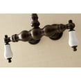 thumbnail image 4 of Kingston Brass Wall-Mount Clawfoot Tub Faucets With Oil Rubbed Bronze AE3T5, 4 of 5