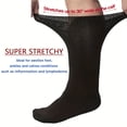 thumbnail image 6 of AOUNQ Extra Wide Diabetic Crew Socks 2 Pairs Plus Size Socks for Swollen Feet Lymphedema,Loose Fit & Non-Binding Top,One Size Unisex, 6 of 8