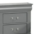 thumbnail image 2 of Ryla Nightstand- 2 Drawers- Light Gray Solid Wood- Nickel Drop Handles, 2 of 6