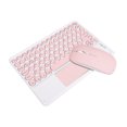 thumbnail image 1 of Amdohai Bluetooth Keyboard Mouse Combo Bluetooth3.0 Wireless Rechargeable Keyboard Ergonomic Mouse Set Slim Design Support Android iOS Windows Pink, 1 of 7