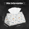 thumbnail image 6 of Goofa Sea Creatures Pattern Triangle Square Tissue Box Cover, Modern PVC Leathe Facial Paper Holder,Decorative Holder/Organizer for Bathroom Vanity Countertop, 6 of 9