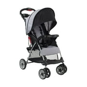 Angle View: Kolcraft Cloud Plus Lightweight Easy Fold Compact Travel Baby Stroller, Slate Grey