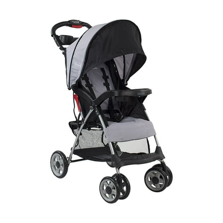 Kolcraft Cloud Plus Lightweight Easy Fold Compact Travel Baby Stroller, Slate Grey
