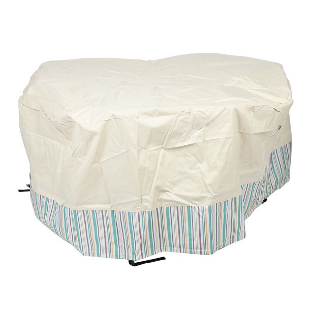 Funda Redonda Para Silla De Mesa De Exterior, Tela Oxford 600D, Funda Para Muebles De Patio, Protección UV, Diseño Resistente Al Viento Con Rejillas De Ventilación, Adecuada