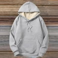 thumbnail image 2 of LLKIUHNMOPS Clearance Women's Pullover Sweater Tops Gnveub Women's Casual Winter Warm Fleece Lined Hooded Sweatshirt Thick Pullover Plus With Pockets Gray1 XXXL, 2 of 4