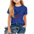 thumbnail image 6 of Afuyipoi Independence Day Kids T-Shirt July 5th Patriotic Graphic Tee Summer Shirt Print Youth Holiday Celebration Apparel Dark Blue Size 3-4 Years, 6 of 6