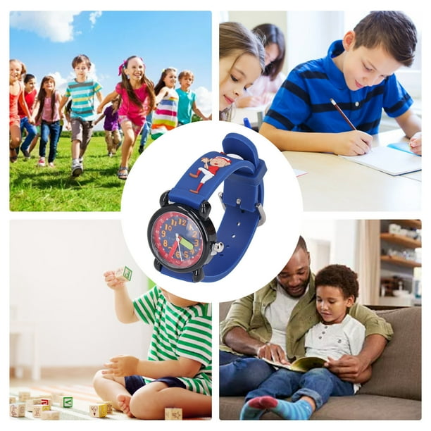 3D Cartoon Toddler Wrist Watch Cute Baseball Boy Pattern 3D