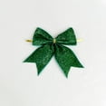 thumbnail image 4 of LanSuare 6Pcs Christmas Glitter Bow Decorations, Small Sequin Bows Christmas Tree Ornaments, Sequin Ties Xmas Bows for Home Wreaths, Holiday Party, Gift Wrapping(3.9"x3.5", Green), 4 of 9