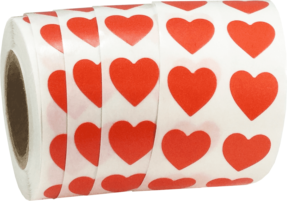 Heart Stickers Seven Pack | Small 1/2