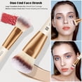 thumbnail image 2 of Set de brochas de maquillaje HEYMKGO, 4 unidades, color albaricoque con doble punta, 2 of 7