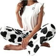 thumbnail image 4 of Njagoc3 Women's Short Sleeve Floral Print Pajama Set - Patterned, Feminine Style, Summer & Sleep Wear, 4 of 5