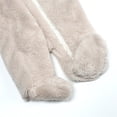 thumbnail image 3 of WIBACKER Newborn Baby Jumpsuit Bear Footed Hooded Fleece Rompers Long Sleeve Onesies Outwear Outfits, 3 of 8