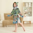 thumbnail image 4 of FORMRS Niños Bathrobe Unisex Hooded Robe Soft Plush Pajamas Sleepwear, Size 4-6T, Art Goldfish Bowl, 4 of 7