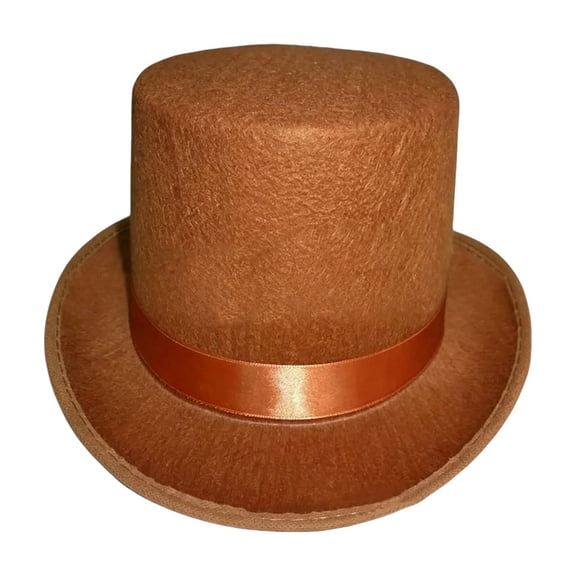 YAWUBT Magician Felt Top Hat for Adults, Butler Costume Top Hat, Ringmaster Hat, Steampunk Hat, Dress Up Party Hat