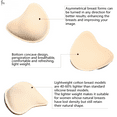 thumbnail image 3 of BIMEI Cotton Breast Forms Breast Prosthesis Mastectomy Bra Insert Pads Light-weight Ventilation Sponge Boobs for Women Mastectomy Breast Cancer Support #1,Solid Spiral,1 Piece,Right,L, 3 of 6