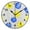 Black, variant on 9.84in Polka Dots Pattern PVC Canvas Wall and Table Clock with Canvas Texture, Black or Gold Hands