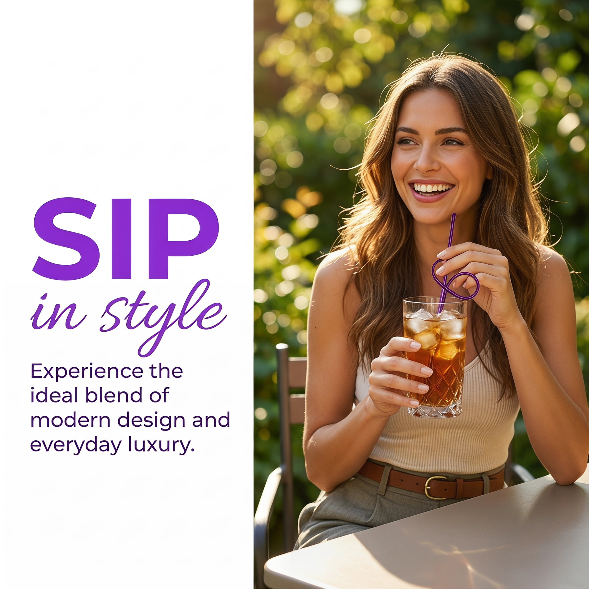 Unique Bargains 6Pcs Reusable Stainless Steel Straws for Daily Use Purple