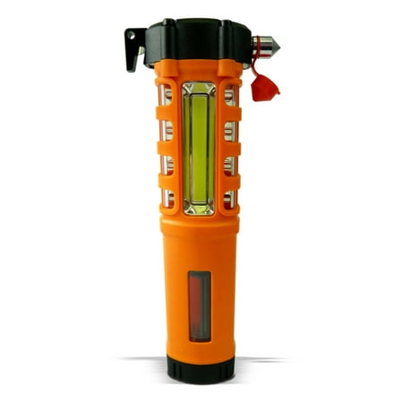 Schumacher 5-in-1 Emergency Escape and Rescue Tool with Safety Lights, Orange