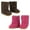 Hot Pink/Brown, variant on Sophia's Set of 2 Mini Ewe Boots with Fleece Lining for 18 Dolls, Pink and Gray