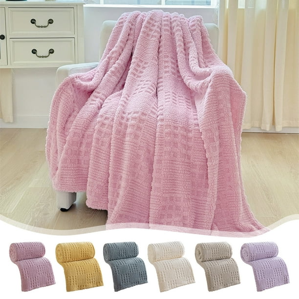 Mantas De Poliéster Manta de jacquard beige de 100 x 150 cm, multifuncional, para cama, sofá, colcha, manta para siesta (1 unidad) JASKFLY