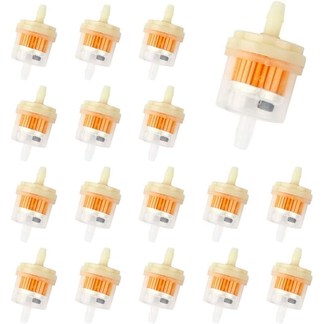 Fuel Filter, Magnet-Assisted Straining Particles, Small Engine Compatibility, Inline Fuel Filter With High-Quality Filter Paper, Carburetor Protection For Motorcycles Lawn Mowers, 20 Pieces