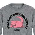 thumbnail image 3 of Pokémon - Slowpoke Relax Do Nothing Repeat - Youth Long Sleeve Graphic T- Shirt, 3 of 5