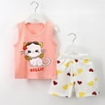 thumbnail image 4 of NOLDARES Toddler Boys 2 PCS Tank Top and Shorts Set Cotton Sleeveless Shirts and Shorts Summer Outfits(Pink,3-4 Years), 4 of 4