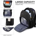 thumbnail image 2 of Mochila para portátil Liokesa, color negro, 19,3 x 12,6 x 8,3 pulgadas, 40 L, puerto USB, 2 of 7